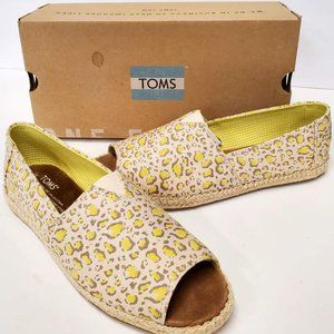 TOMS Alpargata Open Toe Women's Shoes, Limeade Bobcat